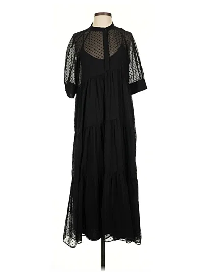 Pre-owned Zara Casual Dress In Black