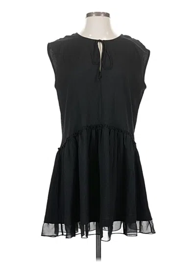 Pre-owned Zara Casual Dress In Black