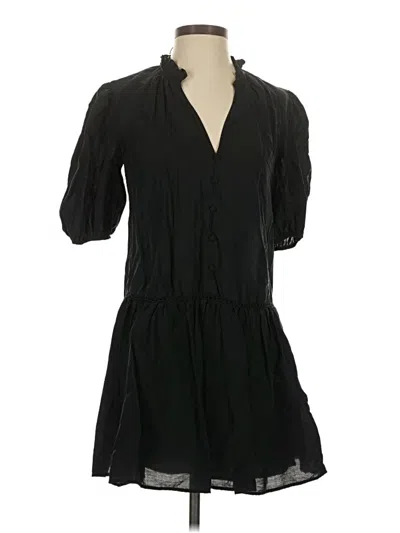 Pre-owned Zara Casual Dress In Black