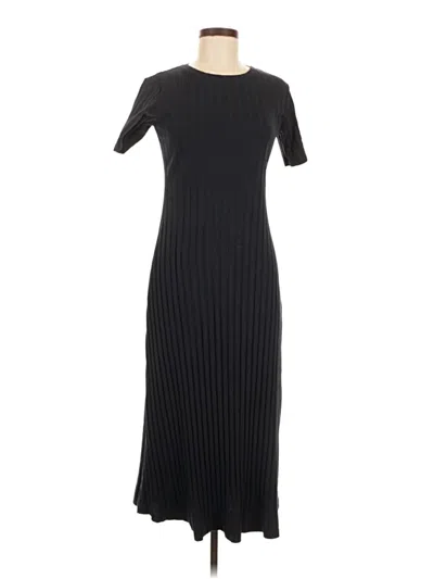 Pre-owned Zara Casual Dress In Black