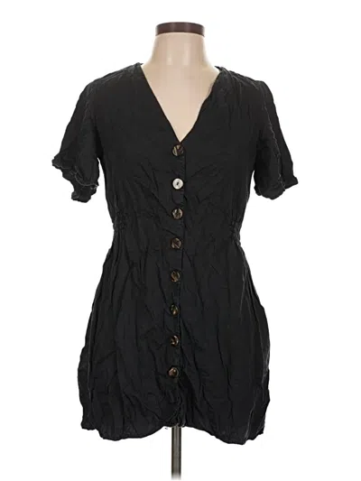 Pre-owned Zara Casual Dress In Black