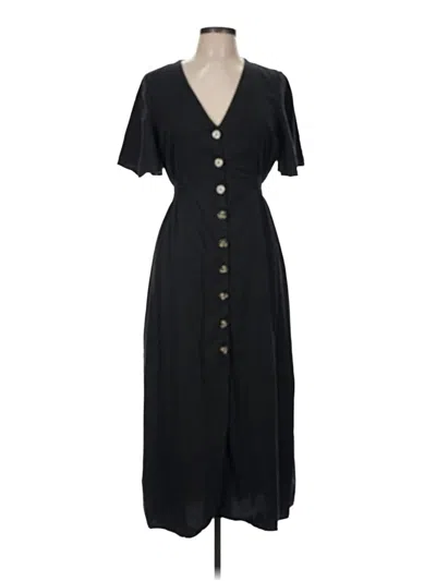 Pre-owned Zara Casual Dress In Black