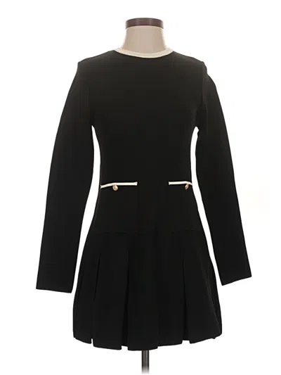 Pre-owned Zara Casual Dress In Black