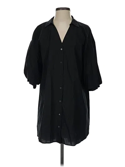 Pre-owned Zara Casual Dress In Black