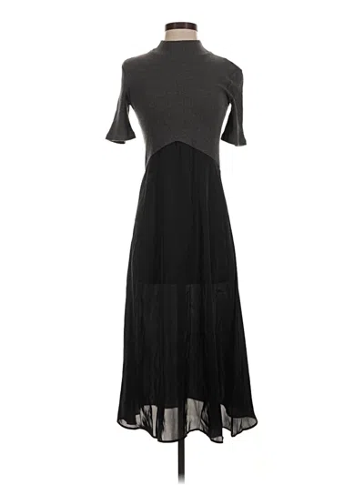 Pre-owned Zara Casual Dress In Black
