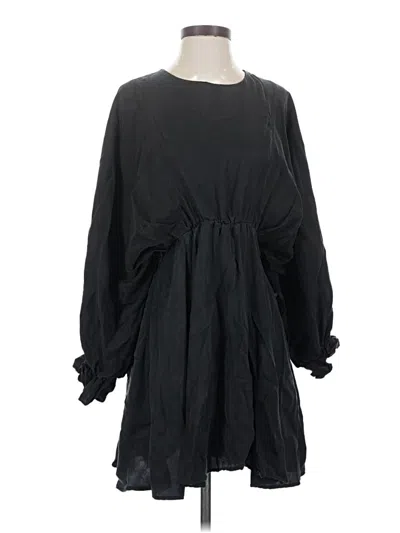 Pre-owned Zara Casual Dress In Black
