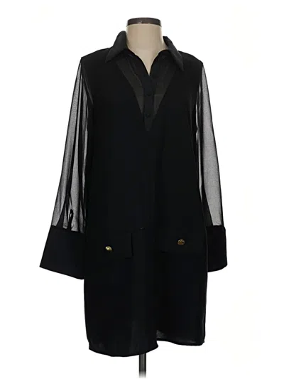 Pre-owned Zara Casual Dress In Black
