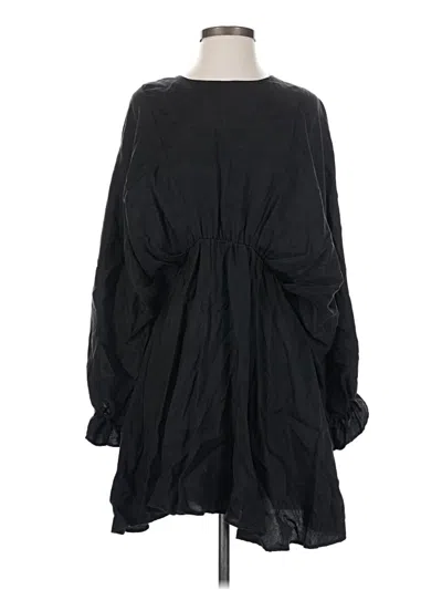 Pre-owned Zara Casual Dress In Black