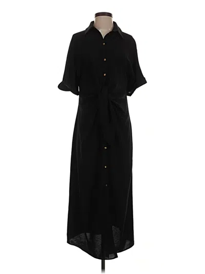 Pre-owned Zara Casual Dress In Black