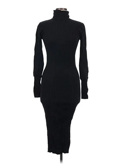 Pre-owned Zara Casual Dress In Black