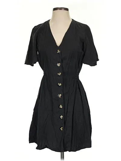 Pre-owned Zara Casual Dress In Black