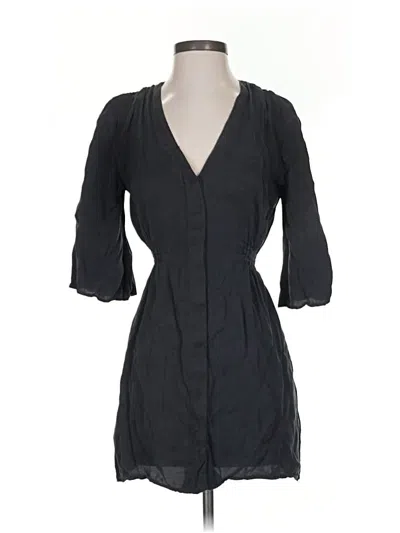 Pre-owned Zara Casual Dress In Black