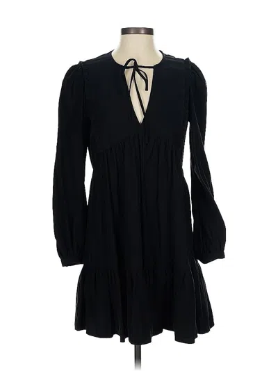 Pre-owned Zara Casual Dress In Black
