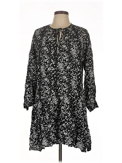 Pre-owned Zara Casual Dress In Black