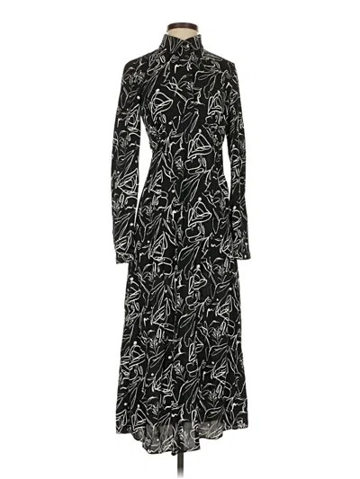 Pre-owned Zara Casual Dress In Black