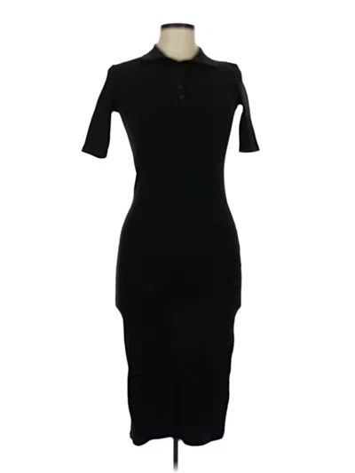 Pre-owned Zara Casual Dress In Black