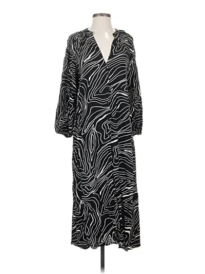 Pre-owned Zara Casual Dress In Black