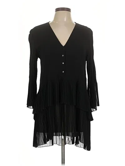 Pre-owned Zara Casual Dress In Black