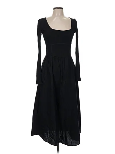 Pre-owned Zara Casual Dress In Black