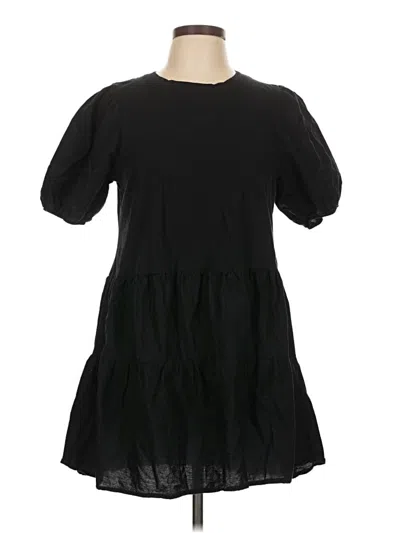 Pre-owned Zara Casual Dress In Black