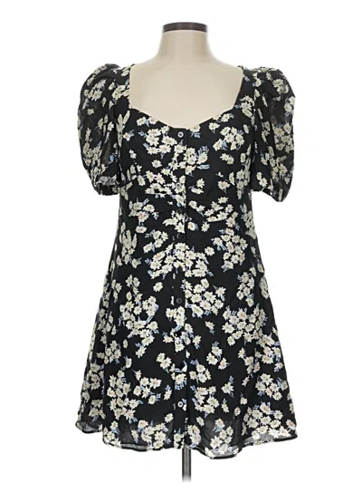 Pre-owned Zara Casual Dress In Black