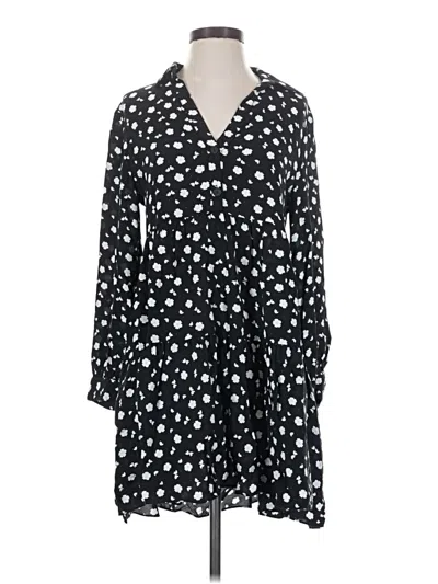Pre-owned Zara Casual Dress In Black