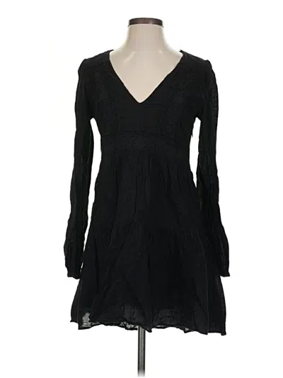 Pre-owned Zara Casual Dress In Black