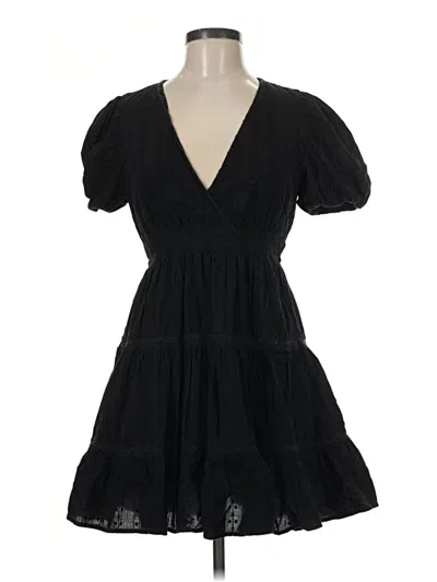 Pre-owned Zara Casual Dress In Black