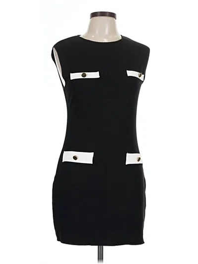 Pre-owned Zara Casual Dress In Black