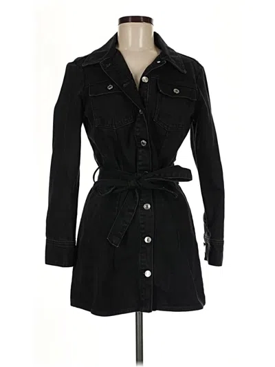 Pre-owned Zara Casual Dress In Black