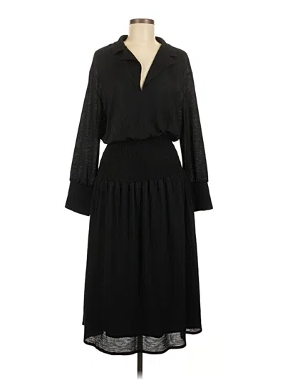 Pre-owned Zara Casual Dress In Black