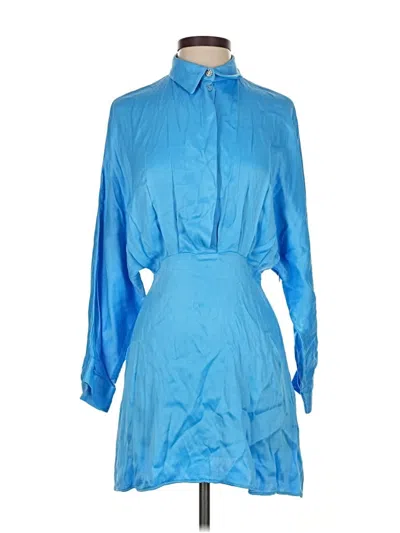 Pre-owned Zara Casual Dress In Blue