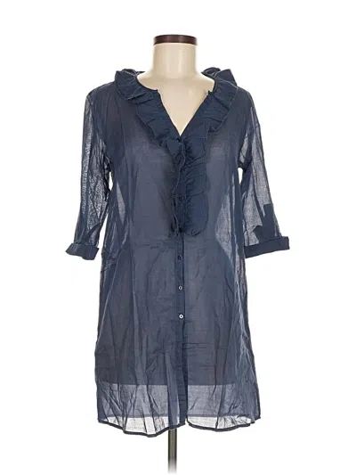 Pre-owned Zara Casual Dress In Blue