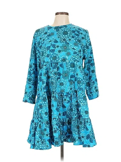 Pre-owned Zara Casual Dress In Blue