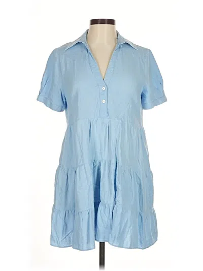 Pre-owned Zara Casual Dress In Blue
