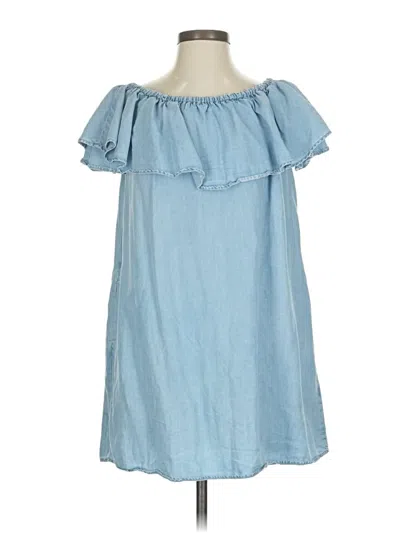 Pre-owned Zara Casual Dress In Blue