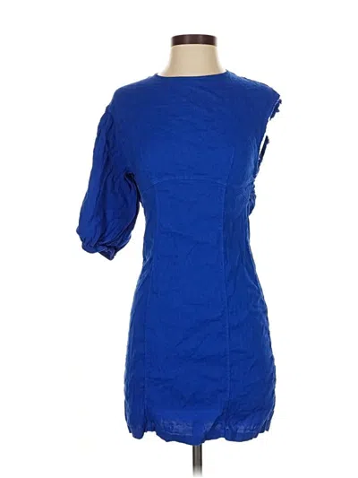 Pre-owned Zara Casual Dress In Blue