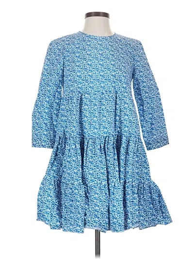 Pre-owned Zara Casual Dress In Blue