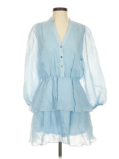 Pre-owned Zara Casual Dress In Blue