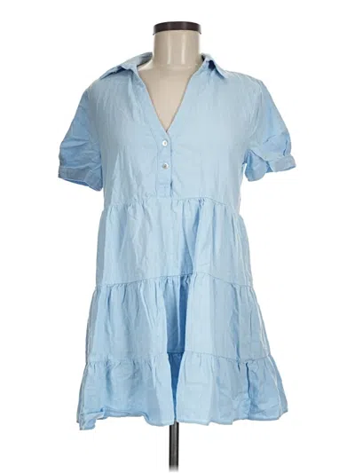 Pre-owned Zara Casual Dress In Blue