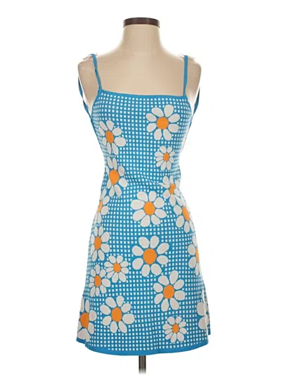 Pre-owned Zara Casual Dress In Blue