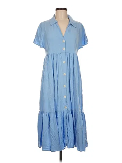 Pre-owned Zara Casual Dress In Blue