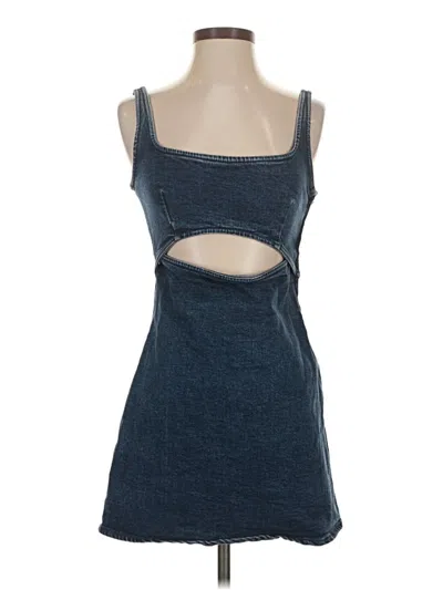 Pre-owned Zara Casual Dress In Blue