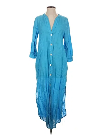 Pre-owned Zara Casual Dress In Blue