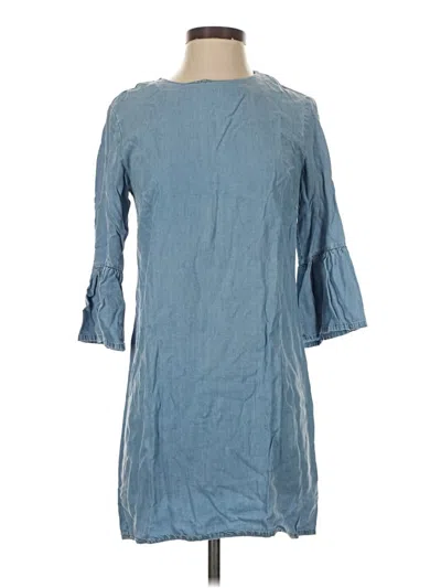 Pre-owned Zara Casual Dress In Blue