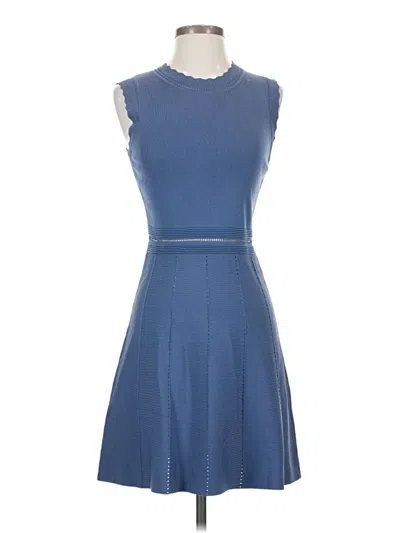 Pre-owned Zara Casual Dress In Blue