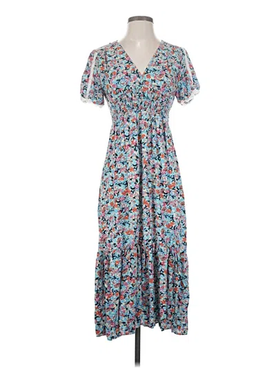 Pre-owned Zara Casual Dress In Blue