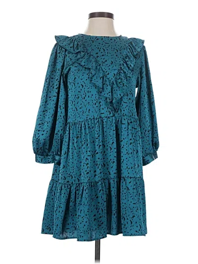 Pre-owned Zara Casual Dress In Blue