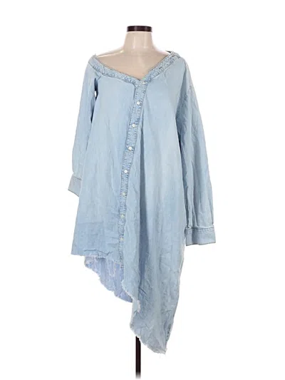 Pre-owned Zara Casual Dress In Blue