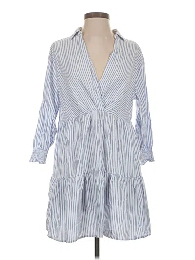 Pre-owned Zara Casual Dress In Blue
